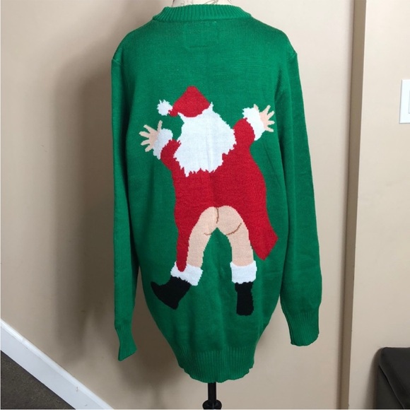 ✨Tipsy Elves Censored Santa Christmas sweater - Picture 3 of 6